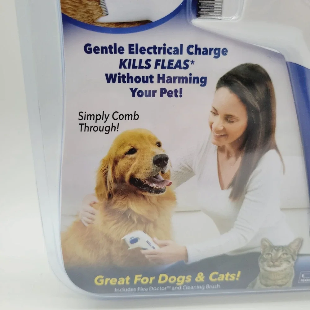 Flea Doctor Electric Flea Comb for Dogs Cats – As Seen on TV – New in Box